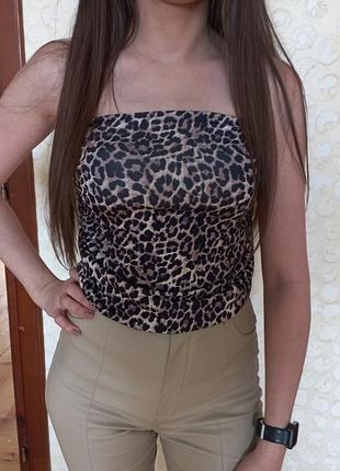 Топ,леопардовый принт