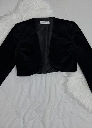 Короткий піджак жакет велюр оксамит бархат болеро балеро накидка пиджак