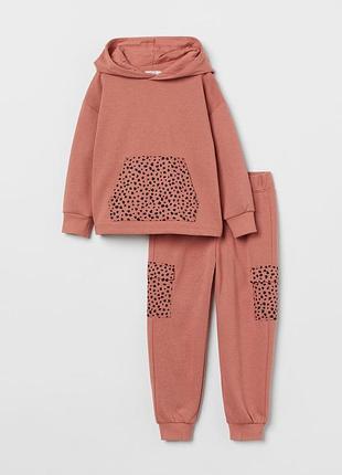 Трикотажний костюм двунитка, леопард на дівчинку 104 - 134 р. h&m