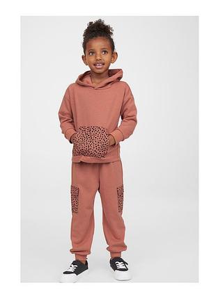 Трикотажний костюм двунитка, леопард на дівчинку 104 - 134 р. h&m2 фото