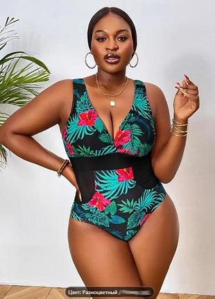 Жіночий купальник ошатний, цілісний 54 р.