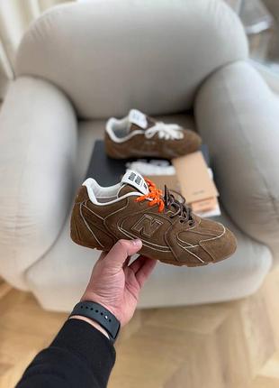 New balance x miu miu 530 sl suede cinnamon
