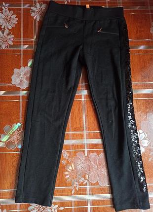 Дитячі штани з лампасами з паєток