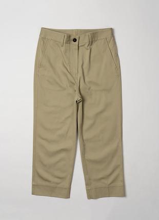 Arket cropped wide leg cotton twill trousers [pwh234136]