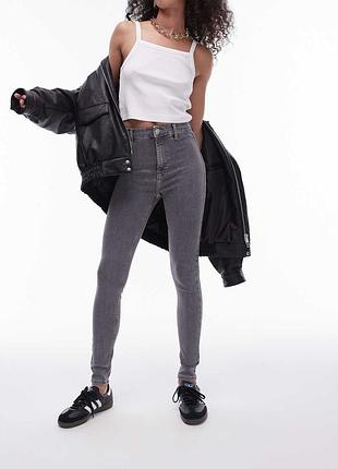 Джинсы скины с высокой посадкой topshop jonie