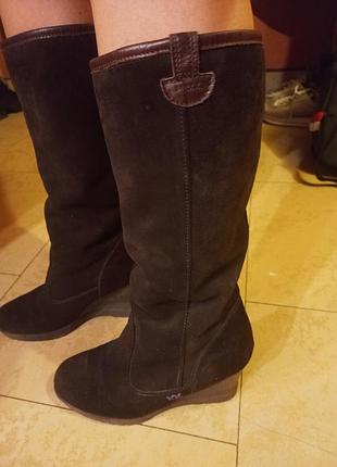 Сапоги кожаные замшевые mexx размер 38 стелька 25 см