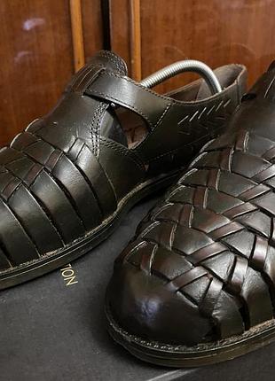 Шикарные. кожаные туфли, сандалии "leather collection". наш размер 44.- 44,5.   стелька – 29 см.