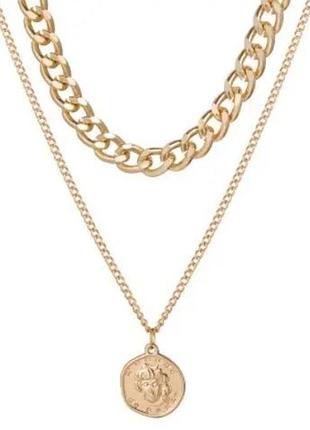 Цепочка, чокер, ланцюжок колір золото.  біжутерія4 фото