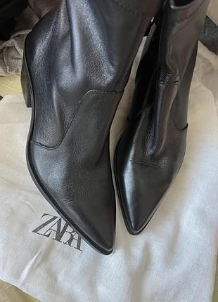 Ботильоны zara ботинки ботинки кожа
