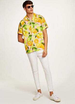 Сорочка topman pink lemon з короткими рукавами!