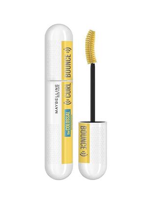 Водостойкая тушь для ресниц maybelline new york colossal curl bounce, экстра-черная, 10 мл