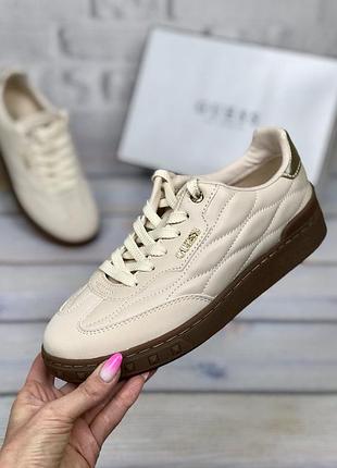 Кроссовки женские guess iquilt quilted low-top sneakers оригинал