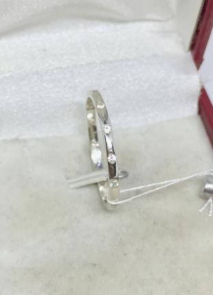Новое родированое серебряное кольцо фианиты серебро 925 пробы2 фото