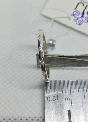 Новое родированое серебряное кольцо фианиты серебро 925 пробы6 фото
