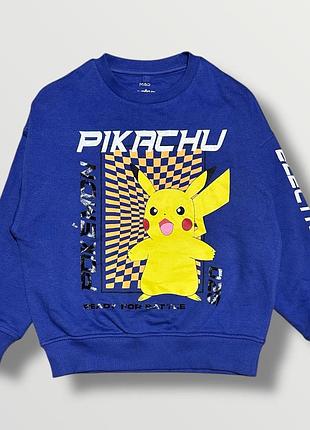 Marks & spenser свитшот pikachu кофта на флисе покемон