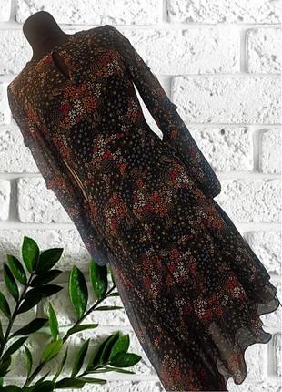 Напиа прозрачное платье в цветочный принт размер 10