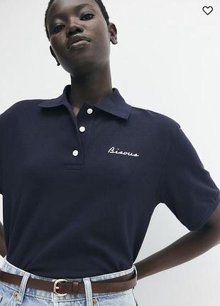 Поло темно-синє h&m