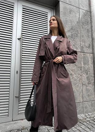 Плащ тренч коттон черный графит мягко беж хаки