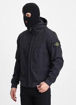 Весенняя куртка stone island в сером цвете