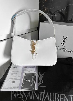 Брендова біла сумочка в стилі saint біла шикарна сумка тренд