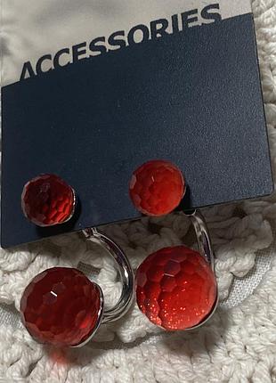 Серьги accessories в серебряном тоне 4