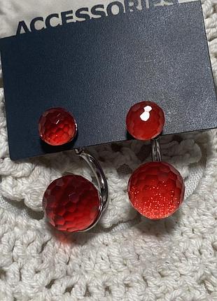 Серьги accessories в серебряном тоне 3