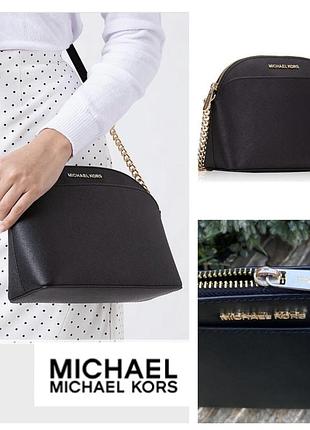 Michael kors emmy saffiano оригинальная кожаная сумка кроссбоди женская сафьяновая кожа