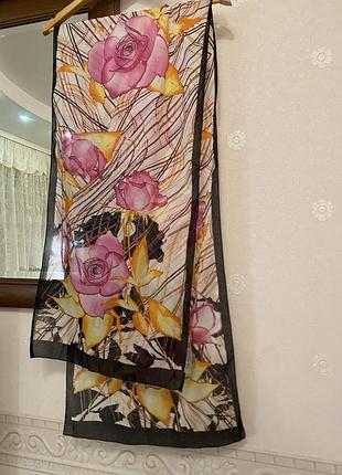 Шарф в цвете из тонкого коттона