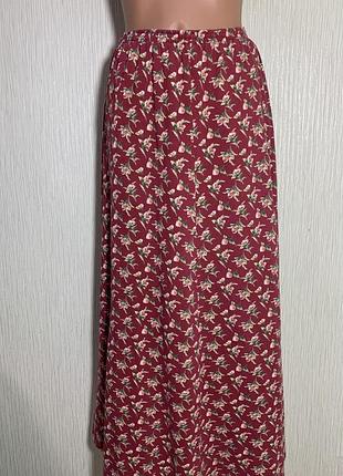 Laura ashley винтажная коттоновая юбка миди