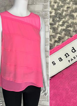 Sandro блуза 100% шелк , шелковая майка , шелковая блуза