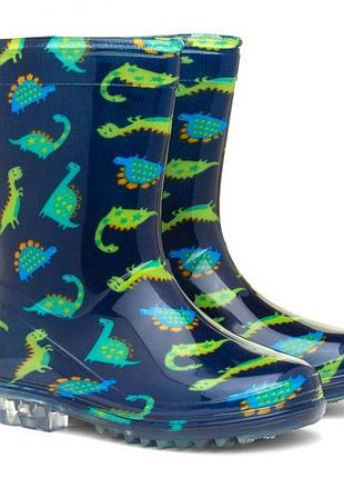 Резиновые резиновые сапоги с динозаврами 
размер 22 -13.5 см