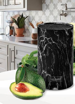 Подставка для ножей колода универсальная maestro mr-1438 black