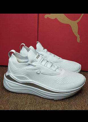Жіночі кросівки puma softride stakd wns white feather grey silver 378827-07