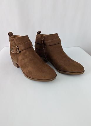Жіночі черевики new look,35,коричневі,штучна,замша,замшові,штучні,челсі,з каблуком,еко,козаки,купити