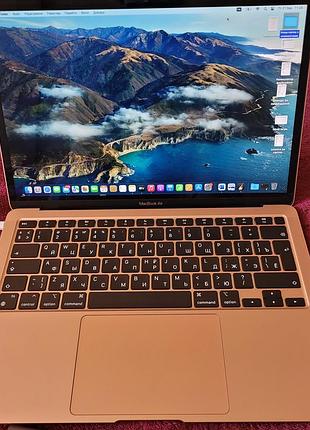 Продам ноутбук apple macbook air 13" m1 8/256gb 2020 (mgnd3) gold