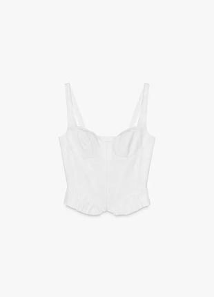 Топ корсет белый zara new