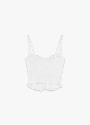 Топ корсет белый zara new2 фото