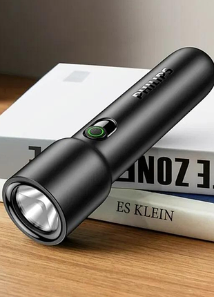 Акумуляторний ліхтар philips sfl1235, ліхтарик із зарядкою від usb type-c