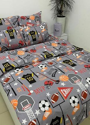 Комплект постельного белья для мальчиков. спорт