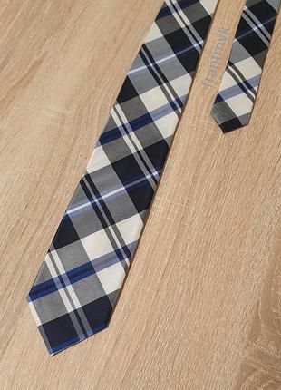 Costard - галстук slim - синяя с белым в клетку - шелковая - fкsl
