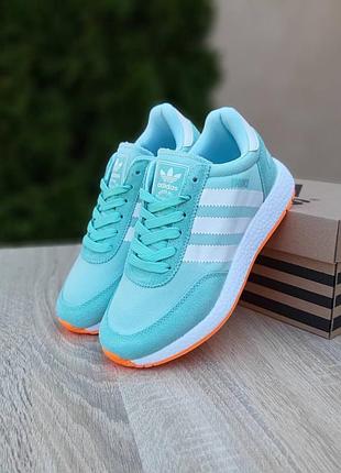 Женские качественные и стильные кроссовки adidas iniki бирюзовые женские качественные и стильные