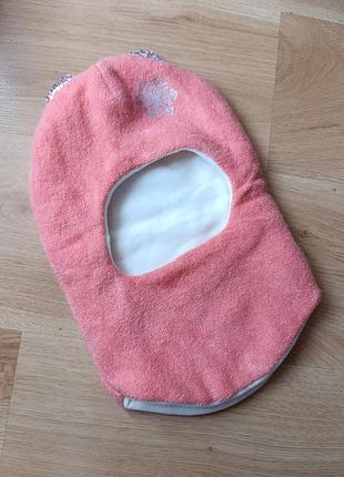 Шапка - шлем р46-50 для девочки 🎀 детская шапочка зимняя балаклава