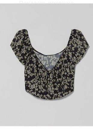 🖤топ в ромашки bershka m