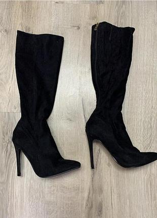 Сапоги 38р шпилька замша