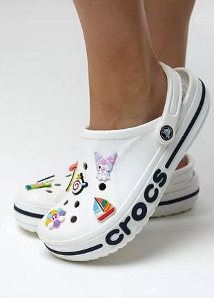 Crocs bayaband white белые кроксы