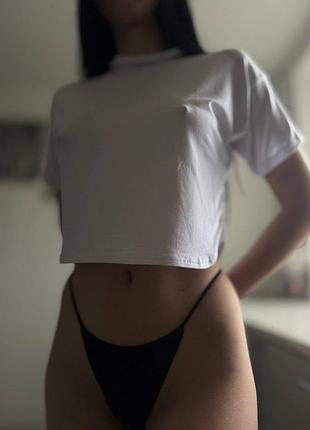 Базовый однотонный топ футболка