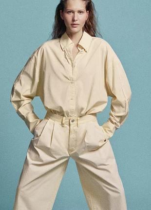 Длинная рубашка-трансформер с контрастной окантовкой