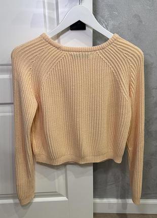 Укороченный персиковый свитер🍑