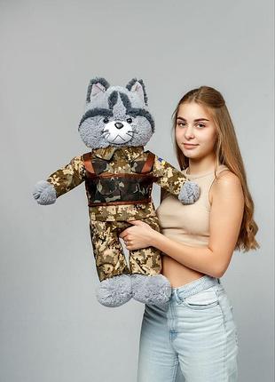 Котики зсу у військові формі 80см
