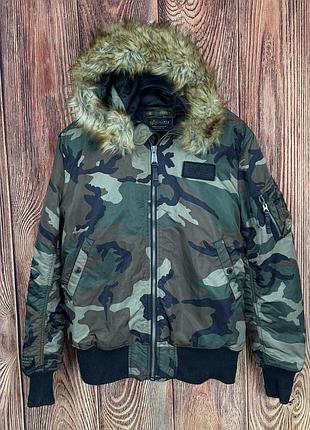 Alpha industries мужской каме бомбер schott
